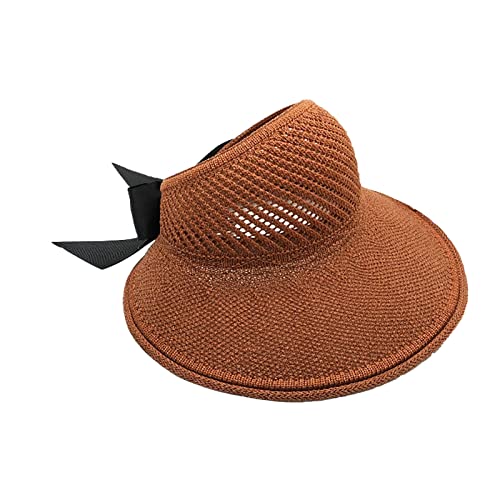 Women Sun Visor Hat UV Protection Beach Straw Hats Travel