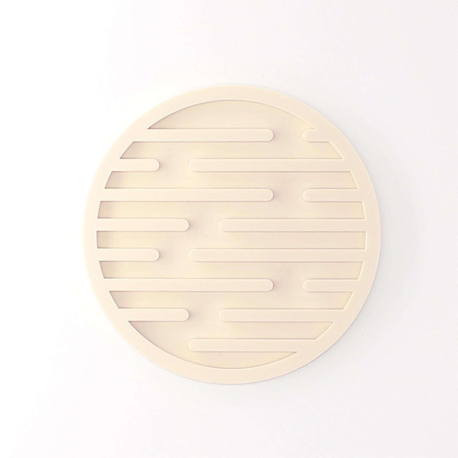 HFANGANGE Silicone coaster, round silicone heat insulation pad, anti-scald tea coaster 6pcs, White