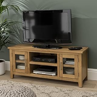 Nebraska Oak - Large TV Plasma DVD Video Unit Stand Cabinet - Assembled