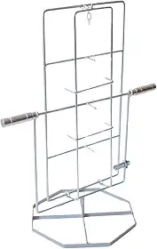 Espeto Giratório Para Costelão Fogo Chão Galvanizado Com Base