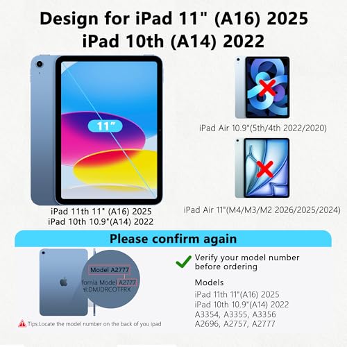 Image of 360 Privacy Screen Protector for iPad A16 11th /10th Generation (11 Inch 2025 /10.9 Inch 2022), Privacy Filter Screen Protector Anti Blue Light Anti-Spy