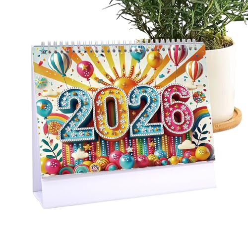 Calendario de Sobremesa 2026 de Diseño Artístico para Decorar tu Despacho y Hogar