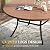 VICLLAX Patio Dining Set for 6, 7 Pieces Outdoor Furniture Includes 53" Round Patio Table with Umbrella Hole and 6 Outdoor Swivel Chairs for Lawn Garden, Walnut Table and Black Chairs