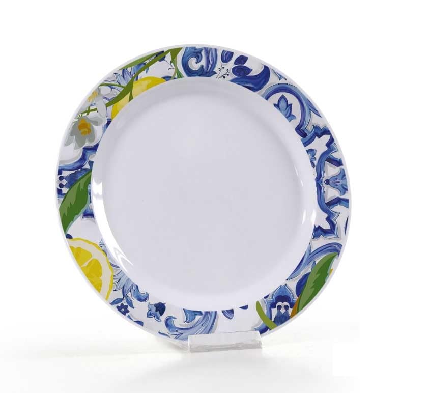 GICOS SRL 1 Pezzo Piatto Piano da Tavola in Melamina Panarea 25 cm