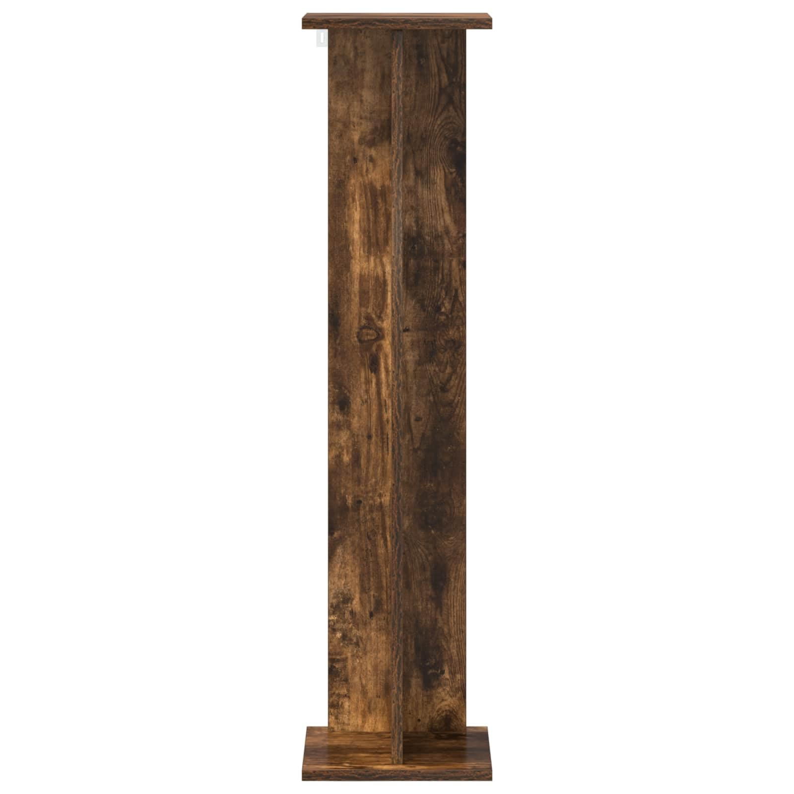 Hothingwell Stojak na rośliny 2 poziomy Dąb wędzony 25 x 25,5 x 100,5 cm