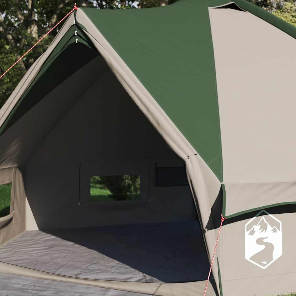 Genérico Tienda Tipi con Techo Verde y Gris 490 x 410 x 210 cm,Deportes,Actividades al Aire Libre,Camping y Senderismo,Tiendas de campaña-42004074