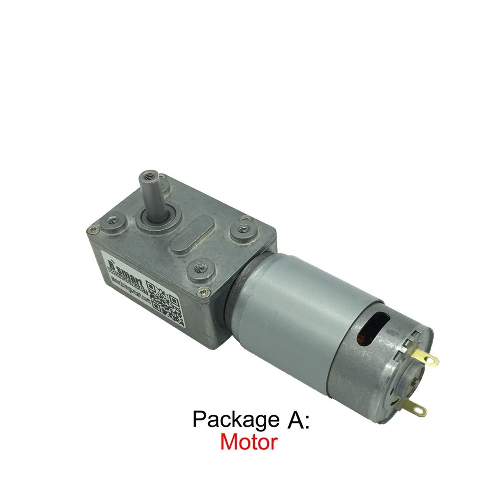 JGY-395 Worm Gear Motor DC 12 Volt Reducer Motor Worm Reduction Gearbox Customized Engine Self-locking Geared Motor(Package R,12v 50rpm)