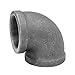 2-1/2 x 2-1/2 in. 150# Black Malleable Iron 90 Degree Elbow