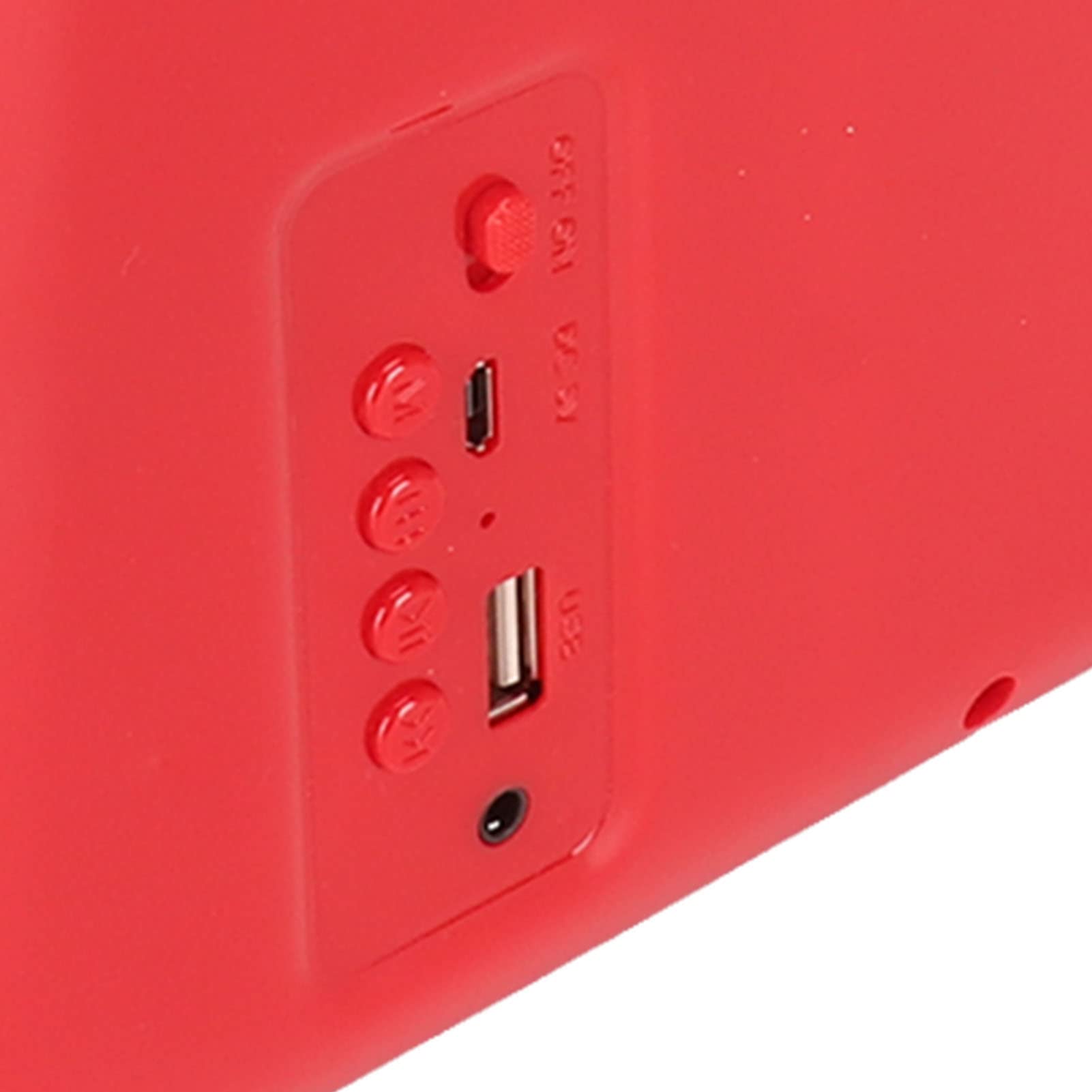 Radio Rétro FM/USB/AUX avec Radio Portable Stéréo HiFi Bluetooth 5.0 avec Haut-Parleur de Batterie 1500 MAh, Nostalgique pour Cuisine, Bureau, Maison (Rouge)