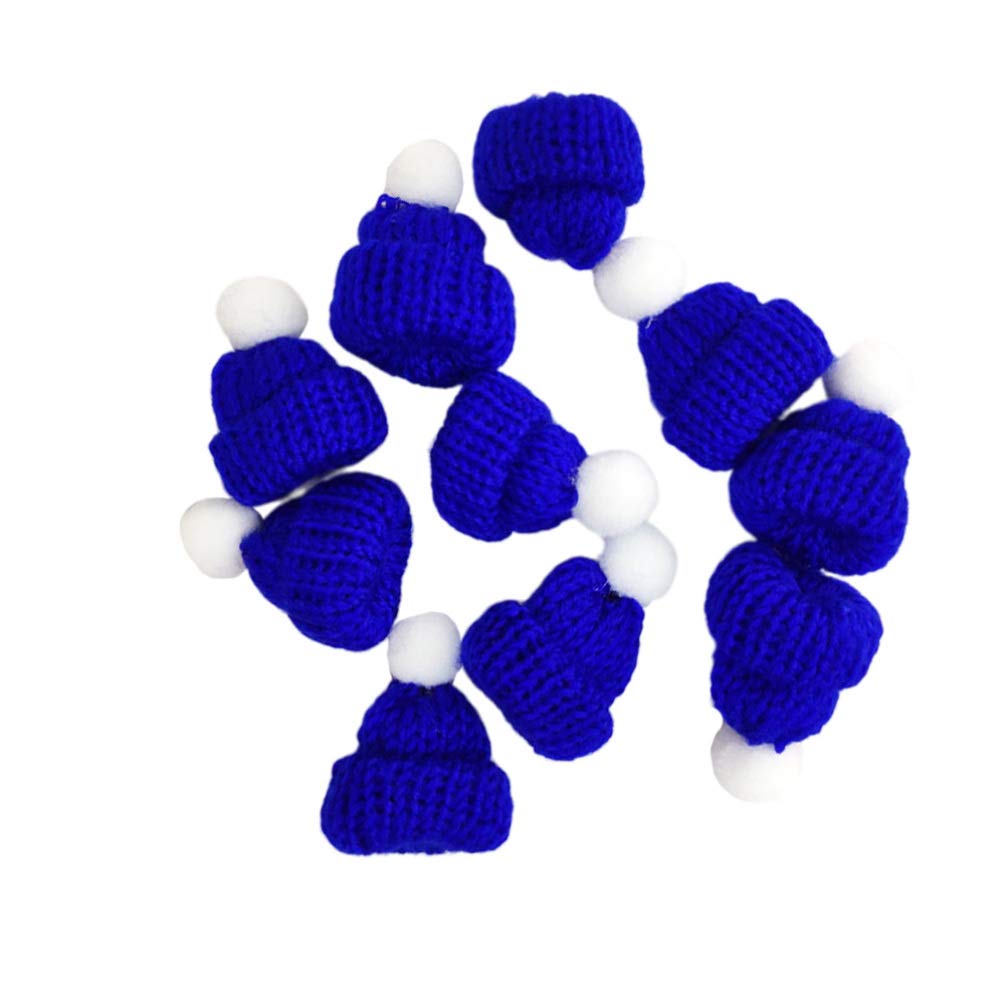 PRETYZOOM Mini Strickmützen 10 Stück - Gelbe Puppenmützen Für DIY Deko