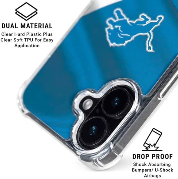 Skinit Phone Case Compatible with MagSafe iPhone 17 - Officially Licensed NFL Detroit Lions Design