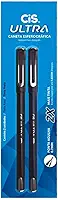 CIS Ultra Caneta Esferográfica ponta agulha 0.7mm, Blister com 2 unidades, Cor: Azul e preta
