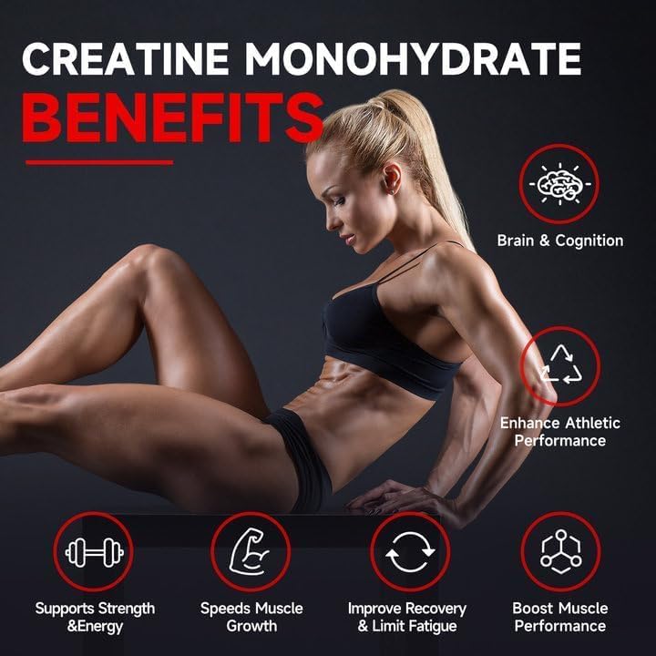 Creatine Monohydrate Gummies for Men, Sugar Free Creatine Gummies for Women, Creatine Gummy Supplements to Support Muscle Building, Strength, Recovery, Pre Workout (120 Count) - Mixed Berry - Image 4