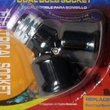 New Dual Bulb Socket Double Light "Y" Adaptor Convert Converter Lamp Light Base