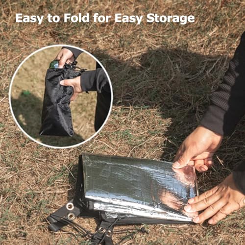 Esterilla de picnic impermeable plegable con película de aluminio de 1.6x2m 6