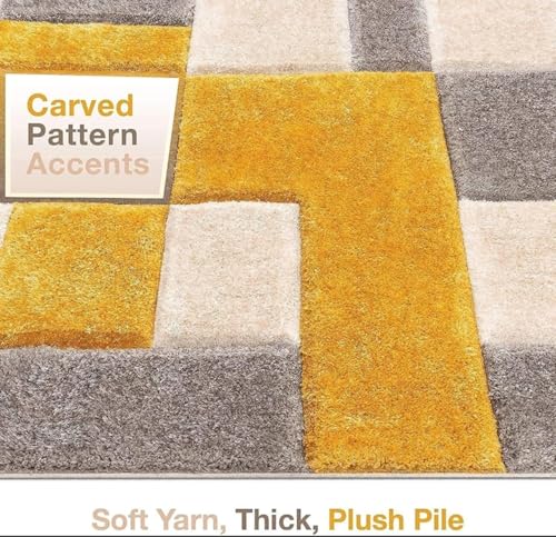 Image of Cozy Soft Shaggy Non Slip Carpet for Home Decor Aesthetic Rugs with 2.5 inch Thikness (5X7 Feet)