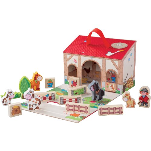 Preisvergleich Produktbild Haba 5623 Meine erste Spielwelt Bauernhof-Großes Spielset Pferdehof