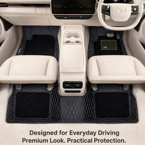 Image of EV MASTER 7D Car Floor Mats for MG ZS Hybrid (2026 Onwards) Complete Set | All Weather | Anti-Slip | Luxury Premium Car Mat | Full Coverage | Custom Fitted Car Foot Mats