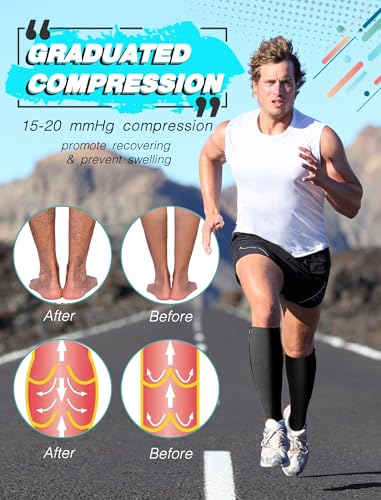 Image of Athbavib 2 Pairs Compression Socks for Women & Men with Zipper 15-20 mmhg, Wide Calf Open Toe Plus Size Compression Socks Men, Knee High Compression Stockings for Flying Nurses Pregnant Women Travel