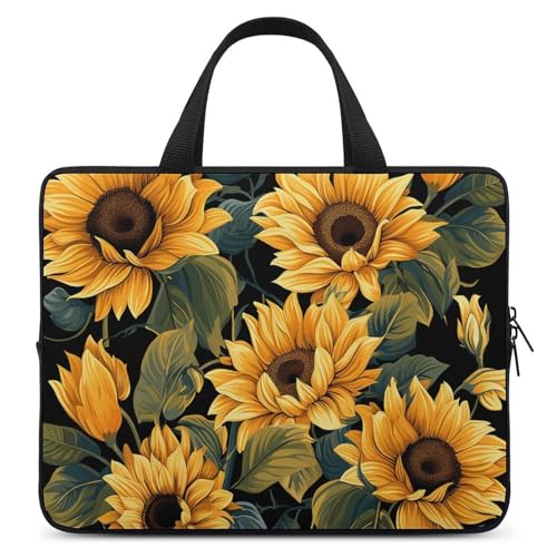 Housse PC 15 pouces antichoc et sacoche ordinateur tournesol
