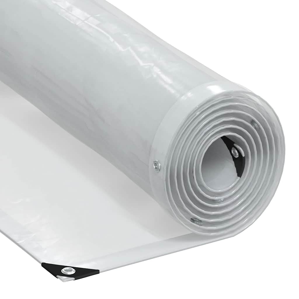 vidaXL Clear Polyethylene Tarpaulin 3x4m - Water-Resistant, Easy-Fastening Tarp with Eyelets for Indoor/Outdoor Use