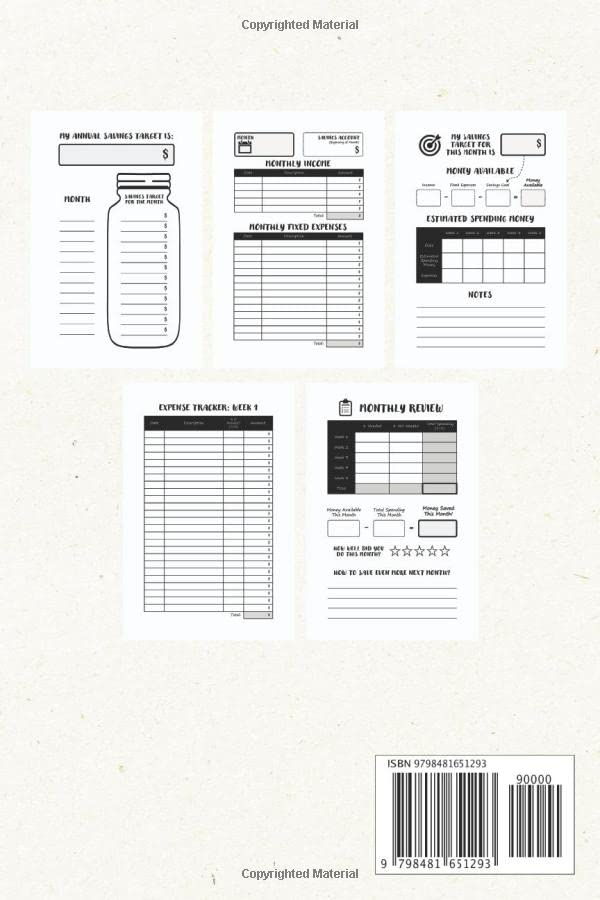 Kakeibo Budget Planner: Kakeibo Journal – Personal Expense Tracker for Bookkeeping Budgeting & Money Saving | Monthly Budget Planner Book Bill Payment ... White Red Sun 6”x9” (Premium Cream Paper) image 3