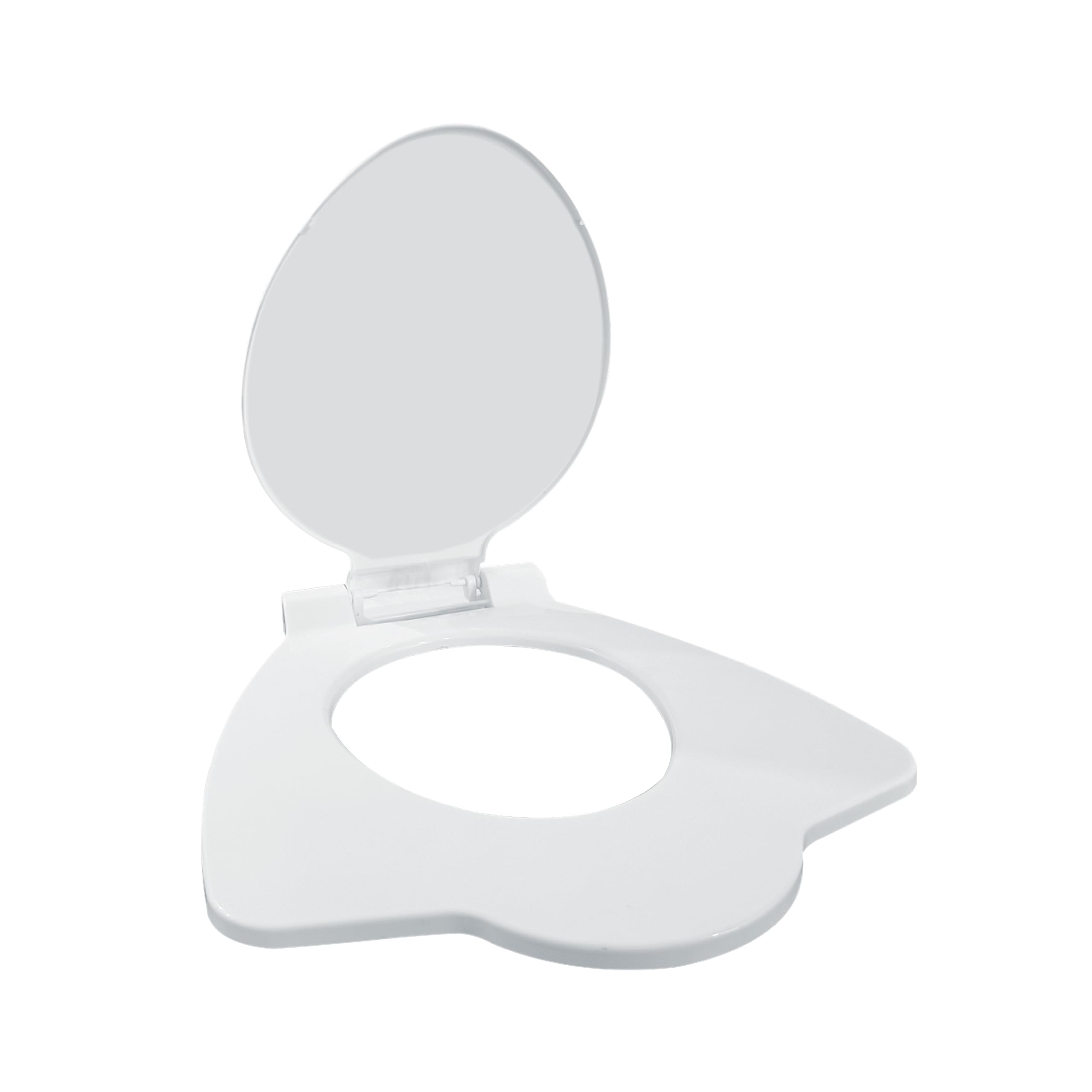 TAXAN Anglo Indian Toilet Seat Cover with Round Edges, PVC Cover for Indian Toilet Seat - High Glossy Finish, Sleek Design - Non-Soft Closing Commode Seat with Cover with Installation Kit (19.5x16 IN)