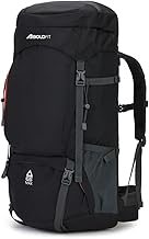 Boldfit Rucksack Bag 65 litres Trekking Bag Travel Backpack for Men & Women Rucksack Bags for Men with Laptop Sleeve & Waterproof Rain Cover for Camping Tourist Shoe Compartment 65Ltrs (Black)