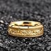 Concept Knight Golden Tungsten Carbide Rings for Men and Women 8mm Frosted Inlaid Gold Foil Men's Engagement Wedding Bands Fashion Luxury (8mm golden, 13.5)