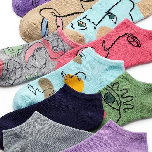 Image of Tipi Toe Women's 20 Pack Colorful Low Cut Socks - Lightweight, Breathable Design for All-Day Comfort Sizes 9-11 /10-13