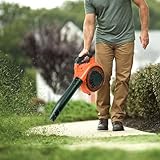 26cc Petrol Leaf Blower, 2-Stroke Handheld & Adjustable Shoulder-Strap Design with 2 Extension Tubes, High Power for Clearing Heavy Leaves, Garden Debris, Dust Snow - Orange - Image 4