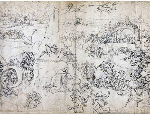 Fine Art PrintsFollower Of Hieronymus Bosch The Temptation Of St Anthony Canvas Premium Wall Decor Poster Mural