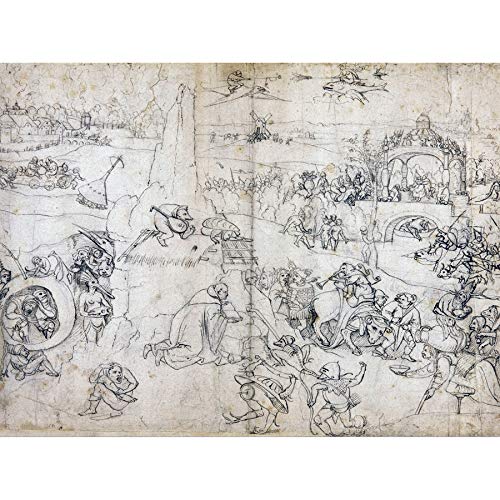 Fine Art PrintsFollower Of Hieronymus Bosch The Temptation Of St Anthony Canvas Premium Wall Decor Poster Mural