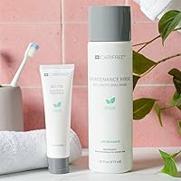 Vista 2 de CariFree Gel 1100 and Maintenance Rinse Mint Bundle, pasta de dientes hidroxiapatita Enjuague bucal con flúor Neutraliza el pH Refresca