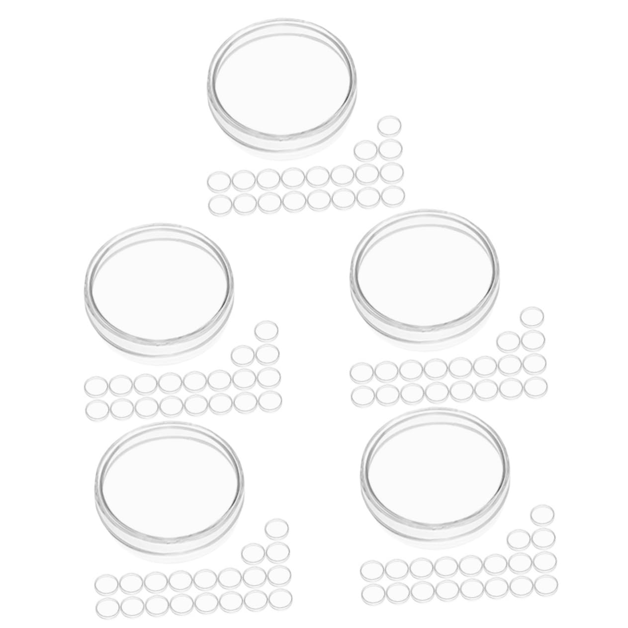 Gatuida 100pcs Lab Petri Dishes Lids Sterile Culture Plates Agar Dishes for Mushrooms Scientific Experiments