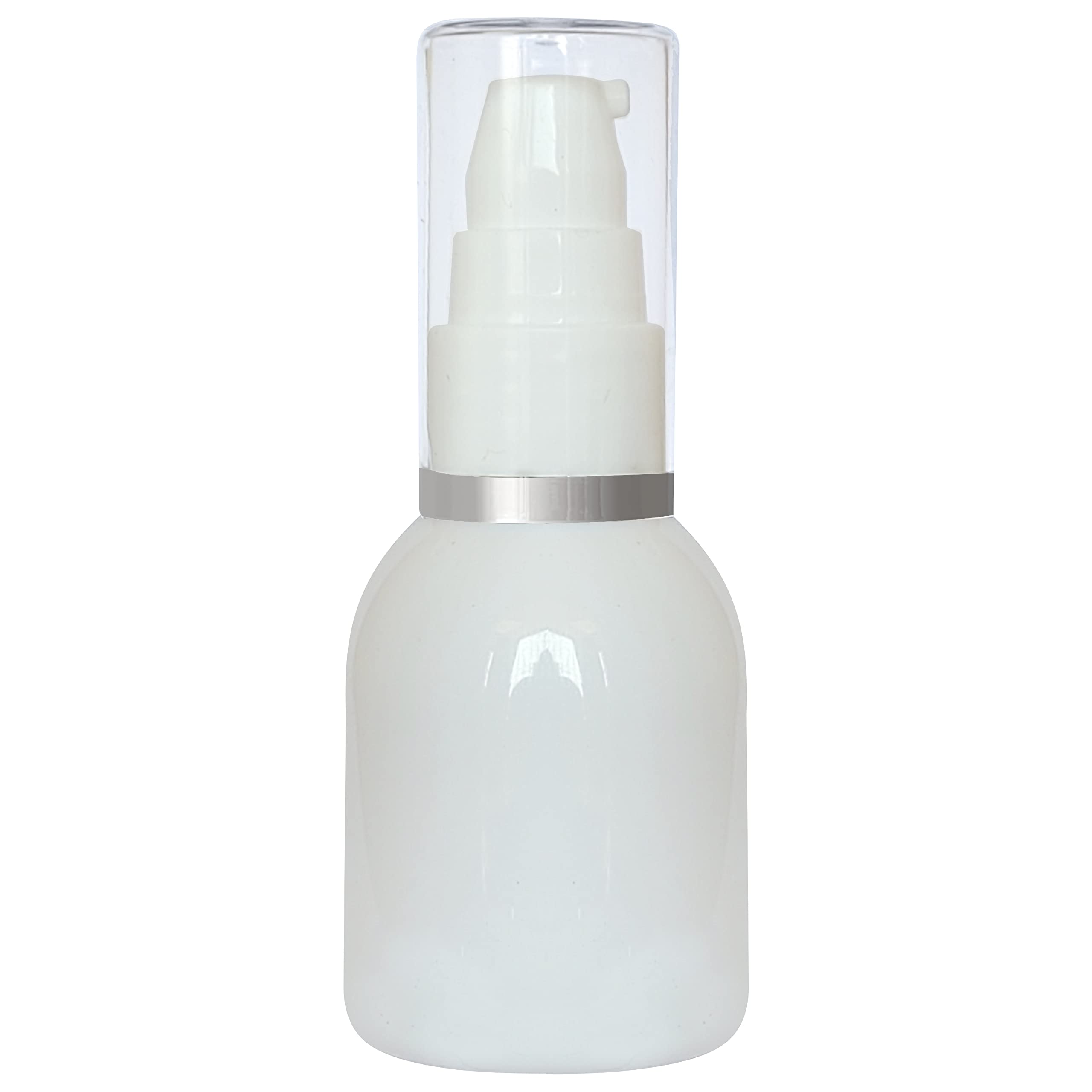 Zenvista White Color Premium Empty Bell Shaped Bottles With White Lotion Pump 60 ml (pack of 2)-image-47