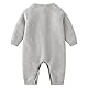 amropi Gestrickte Strampler Baby Mädchen Spieler und Mütze Strickanzug Schneeanzug Overalls Grau,0-6 Monate