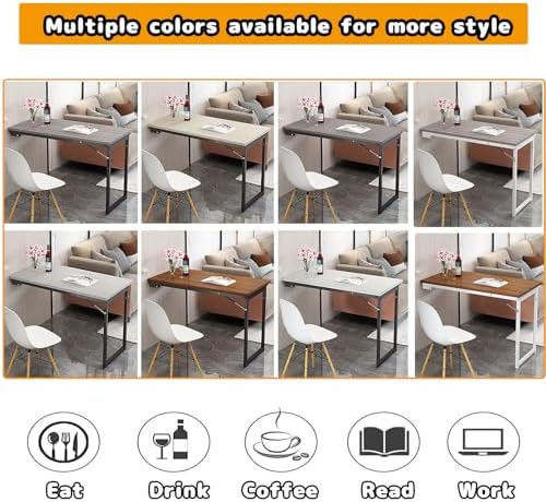 Wall Mounted Kitchen Table - Folding Workbench with Drop Leaf Design - Space-Saving Wall Mount Desk for Dining Room and Bedroom