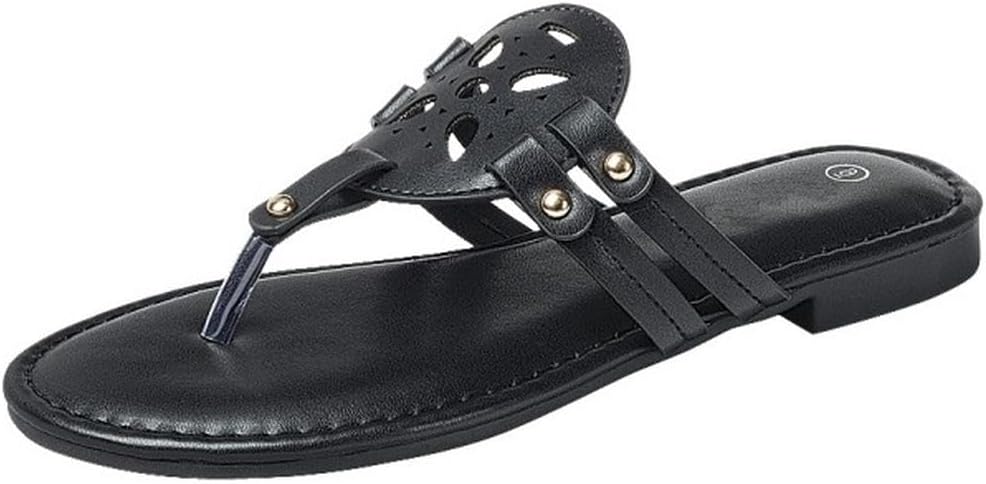 TruFox Women's Medallion Flat Sandals - Comfortable Cushion
