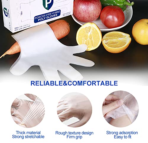 Promedix P 200Pcs Disposable Gloves,Hybrid Plastic Gloves,Latex Free Gloves For Household Cleaning,Food Prep Gloves For Kitchen #TOP3