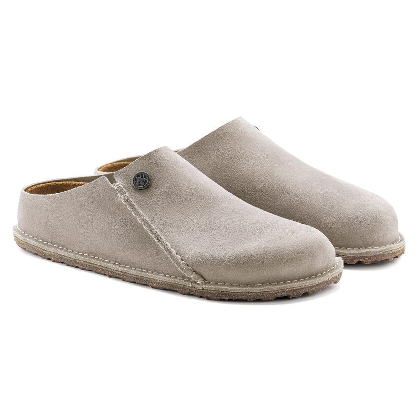 Birkenstock Zermatt Suede Leather Slippers - Cork Footbed - Suede Lining - Rubber Cork Sole3