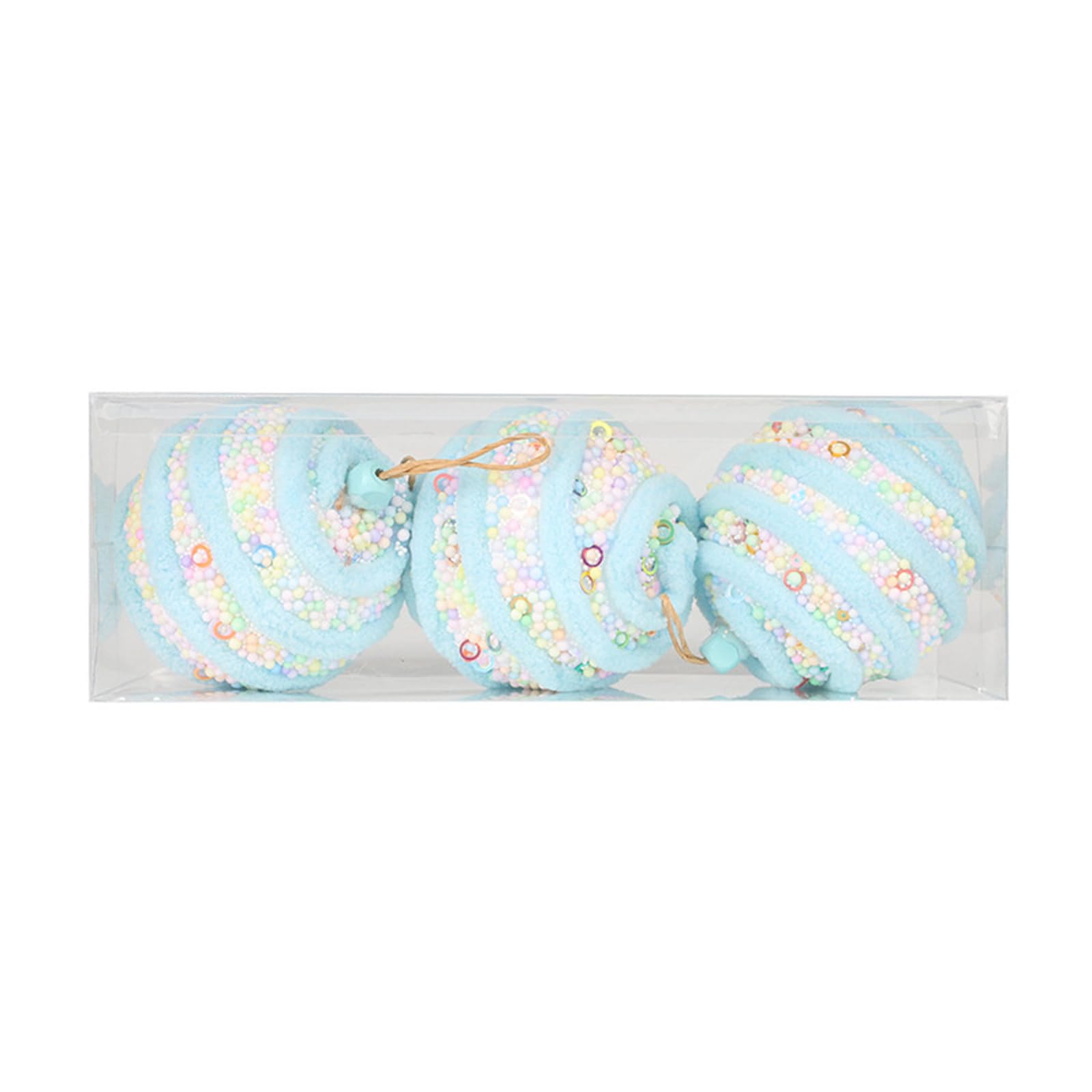 3pcs Macaron Shade Foam Christmas Tree Hanging Baubles Safe and User Friendly Baubles Ornament for and Home Use Home Christmas Tree Hanging Sphere
