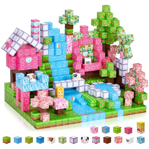 Coolzon 154PCS Magnetic Blocks-Magnetic Building Blocks for Kids Tiles Stacking Cubes Game,Mine Magnet Cubes Set Boys Girls Ages 3 4 5 6 7 8 9 Birthday Presents Coolzon 154PCS Magnetic Blocks-Magnetic Building Blocks for Kids Tiles Stacking Cubes Game,Mine Magnet Cubes Set Boys Girls Ages 3 4 5 6 7 8 9 Birthday Presents