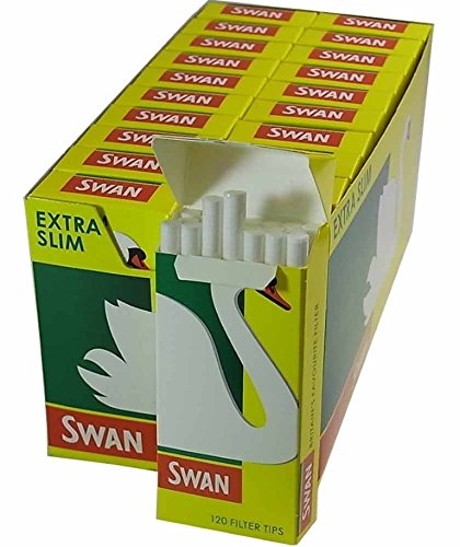 Swan Extra Slim Pre Cut Filter Tips - 40 Packets(2 Boxes of 20 Packets) by Trendz