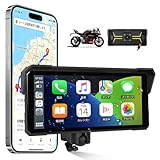 Auometo 8インチ バイク用ディスプレイオーディオ バイク ナビ バイク スマートモニター ワイヤレスCarPlay & Android Auto対応 IP68防水防塵 Bluetooth 5.0 音楽再生/通話/ナビゲーション対応 昼夜モード切替