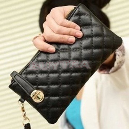 Women's Clutch Soft PU Leather Wallet Lady Long zipper Card Purse Handbag