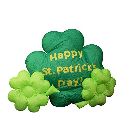 Northlight 4' Inflatable Lighted St. Patrick's Day Shamrock Yard Art Decoration #TOP7
