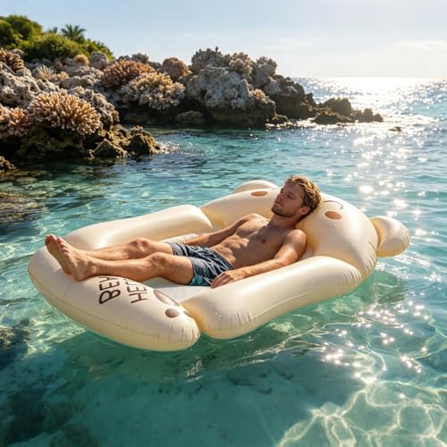Silla inflable sofá flotante exterior y colchón portátil de playa 3