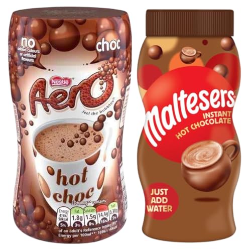 Hot Chocolate Bundle With Aero Instant Chocolate Drink 288g and Maltesers Instant Hot Chocolate Jar 350g (2 Pack)