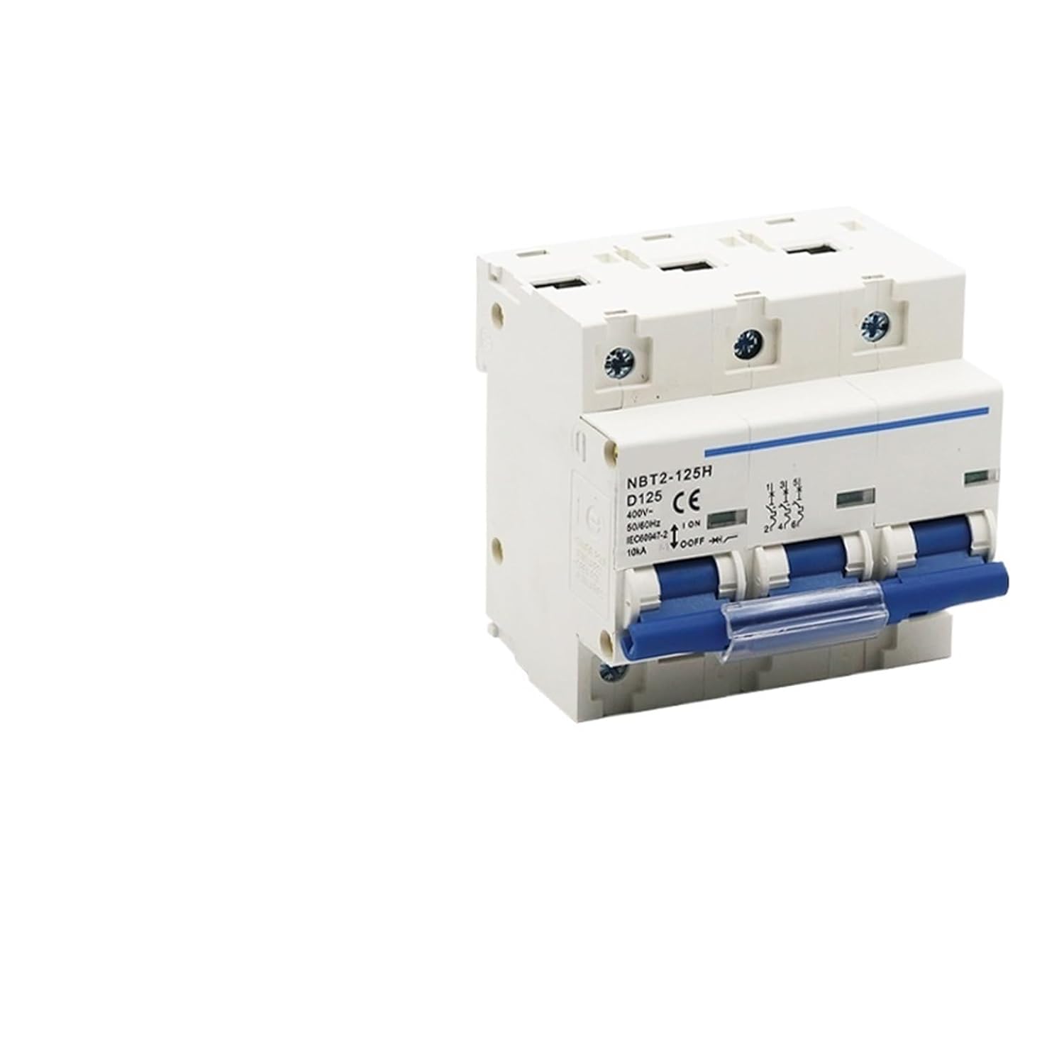 1PCS NBT2-125H 1P 2P 3P 4P Household Rail AC 230/400V 125A 10kA D Type Air Switch Mini Circuit Breaker(KL4-5b,100A)